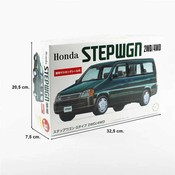 Fujimi ID-58 04704 1/24 Ölçek, Honda Step Wgn G-type '96 2WD/4WD, Minibüs Plastik Model Kiti - Resim 5