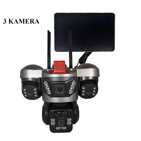 APRONX APX-WSP364 9MP 3.6MM 2X2.8MM 4G SOLAR UCLU KAMERA VE PANAROMIK LENS 24 LED PTZ - 2