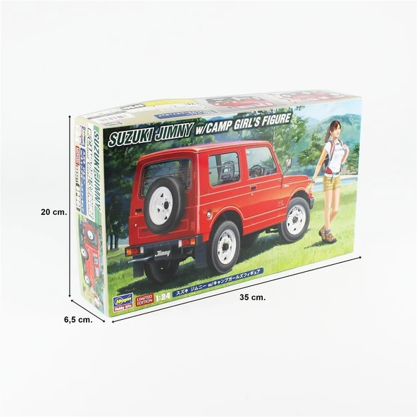 Hasegawa SP501 52301 1/24 Ölçek, Suzuki Jimny (w/Camp Girl's Figure) Otomobil Plastik Model Kiti - Resim 5