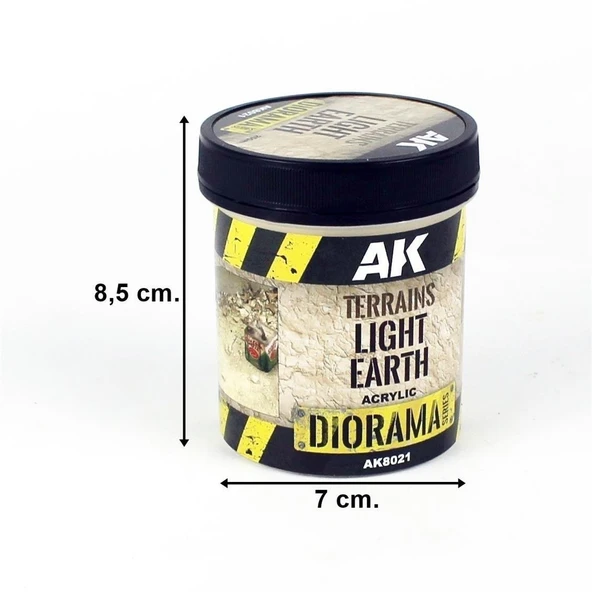 AK 8021 250 ml. Hafif Toprak, Akrilik, Diorama Serisi Zemin Dokusu - Resim 4
