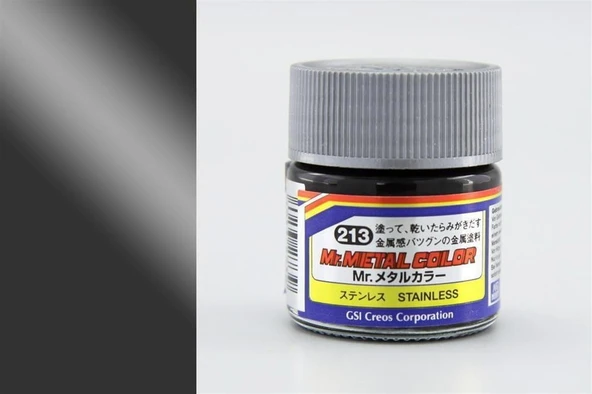 Mr.Hobby MC-213 10 ml. Stainless, Metal Colors Serisi Model Boyası ürün görseli 1