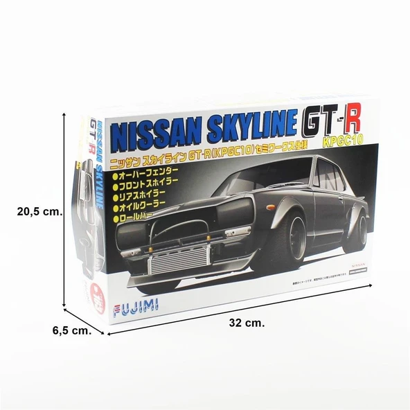 Fujimi ID-163 03840 1/24 Ölçek, Nissan KPGC10 Skyline GT-R Semi- Works, Otomobil Plastik Model Kiti - Resim 5