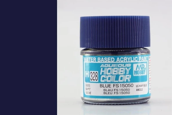 Mr.Hobby H-328 10 ml. Gloss Blue FS15050, Aqueous Serisi Model Boyası ürün görseli 1