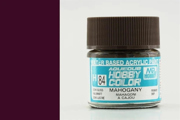 Mr.Hobby H-084 10 ml. Mahogany, Aqueous Serisi Model Boyası ürün görseli