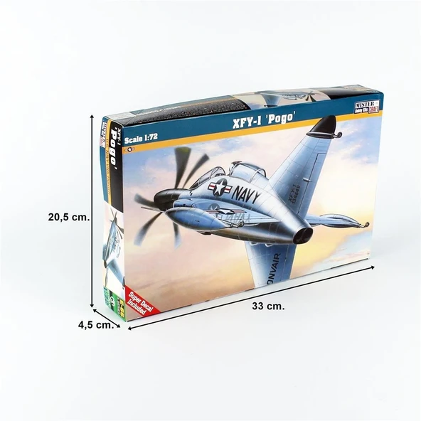 Mistercraft E065 1/72 XFY-1 (Pogo) Savaş Uçağı Plastik Model Kiti - Resim 4