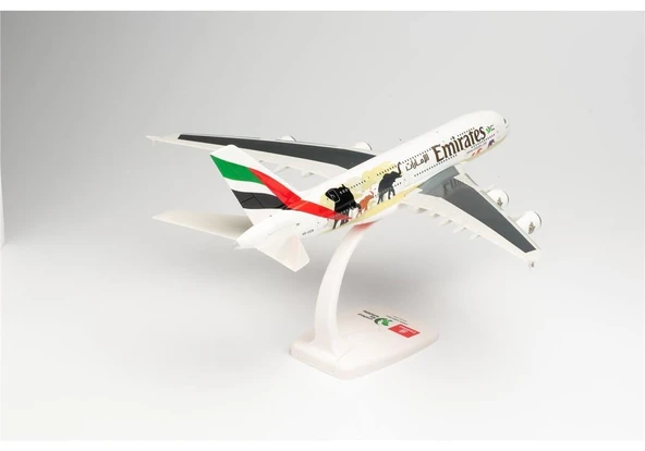 Herpa 612180 1/250 Ölçek, Emirates Airbus A380 (United for Wildlife-No.2), Sergilemeye Hazır Model Yolcu Uçağı - Resim 2