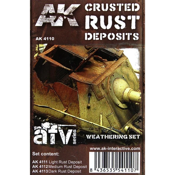 AK 4110 3x35 ml. Pas Öbekleri Efekti, Enamel Model Boyası Seti ürün görseli