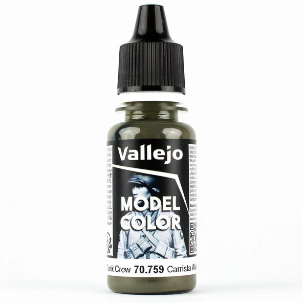 Vallejo 70759 18 ml. (100) German Tank Crew, Model Color Serisi Model Boyası ürün görseli 1