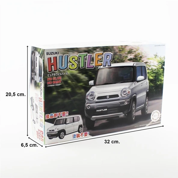 Fujimi C-NX-5 06605 1/24 Ölçek, Suzuki Hustler (Pure White Pearl), Otomobil Plastik Model Kiti - Resim 5