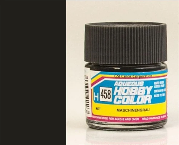 Mr.Hobby H-458 10 ml. Machine Gray, Aqueous Serisi Model Boyası ürün görseli