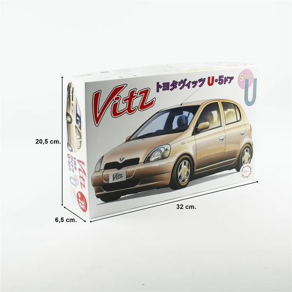 Fujimi ID-23 04738 1/24 Ölçek, Toyota Vitz 5doors Type U, Otomobil Plastik Model Kiti - Resim 5