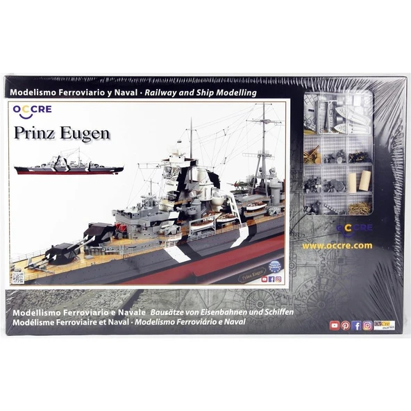 Occre 16000 1/200 Ölçek, Prinz Eugen, 107 cm. Ağır Alman Kruvazörü,  Ahşap Model Kiti ürün görseli 1