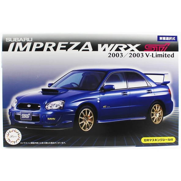Fujimi ID-103 03940 1/24 Ölçek, Subaru Impreza WRX Sti/2003 V-Limited, (Cam Boyama Maskesi ile), Otomobil Plastik Model Kiti ürün görseli