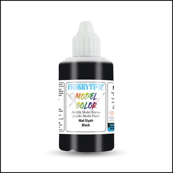 Hobbytime 472 50 ml. Mat Siyah (Black ), Akrilik Model Boyası ürün görseli