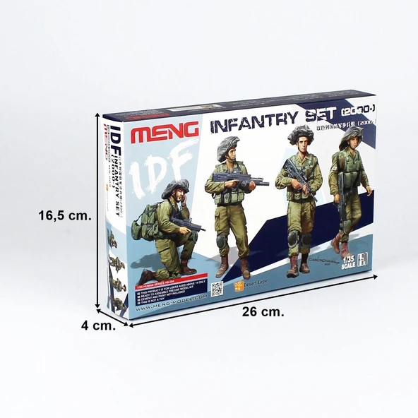 Meng HS-004 1/35 Ölçek, IDF Piyadeleri (2000- ), 4 Adet, Plastik Figür Model Kiti - Resim 4