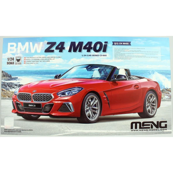 Meng CS-005 1/24 Ölçek, BMW Z4 M40i, Plastik Model Kiti ürün görseli 1