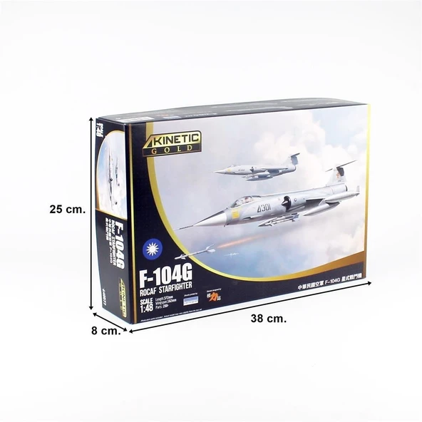 Kinetic K48077 1/48 Ölçek, F-104G ROCAF Starfighter Savaş Uçağı, Plastik Model kiti - Resim 4