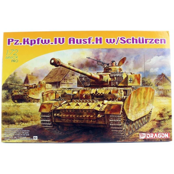 Dragon 7497 1/72 Ölçek, Pz.Kpfw. IV Ausf. H (Extra Zırhlı) Tankı  Plastik Model Kiti ürün görseli 1