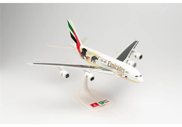 Herpa 612180 1/250 Ölçek, Emirates Airbus A380 (United for Wildlife-No.2), Sergilemeye Hazır Model Yolcu Uçağı - Resim 4