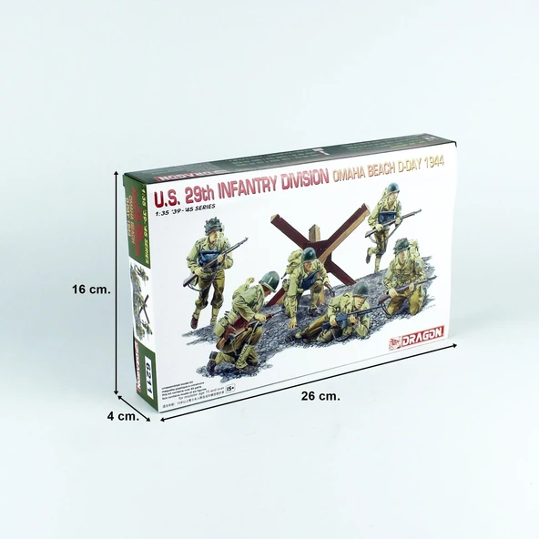Dragon 6211 1/35 Ölçek, ABD 29. Piyade Tümeni (Omaha Sahili) Figürleri Plastik Model Kiti - Resim 5