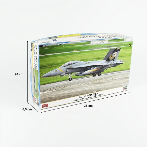 Hasegawa 2461 1/72 Ölçek, EA-18G Growler (VAQ-138 Yellow Jackets 2022), (Limited Edition), Savaş Uçağı Plastik Model Kiti - Resim 5