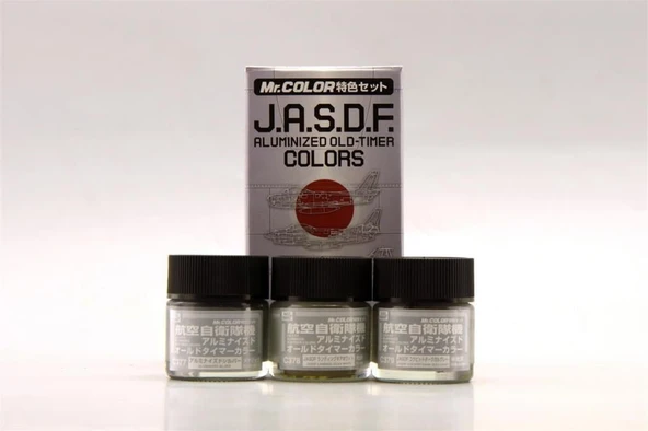 Mr.Hobby CS-666 3x10 ml. J.A.S.D.F. Aluminized OldTimer, Mr.Color Serisi Model Boyası Seti ürün görseli 1