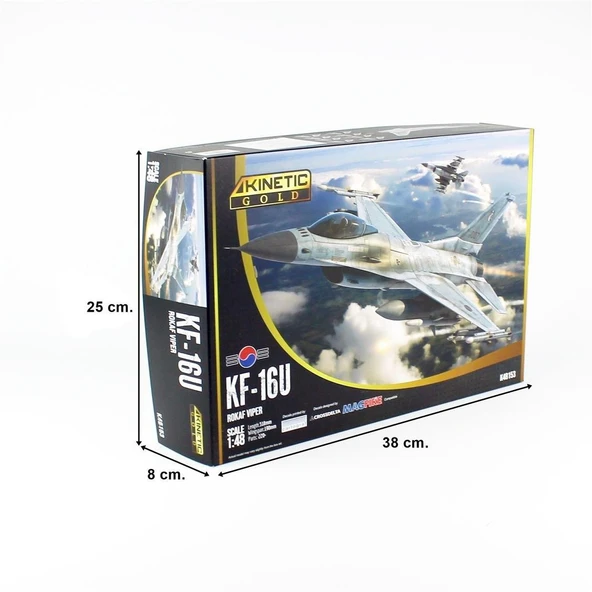Kinetic K48153 1/48 Ölçek, KF-16U (ROKAF Viper) Savaş Uçağı, Plastik Model kiti - Resim 4