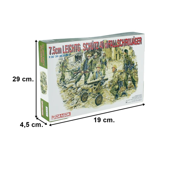 Dragon 6147 1/35 Ölçek, 7.5cm Hafif Silahlar 40 ve Mürettebat, Plastik Model Kiti - Resim 5