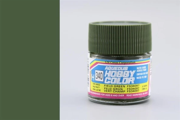 Mr.Hobby H-340 10 ml. Field Green FS34097, Aqueous Serisi Model Boyası ürün görseli