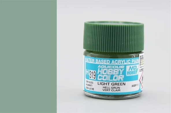 Mr.Hobby H-319 10 ml. Gloss Light Green, Aqueous Serisi Model Boyası ürün görseli