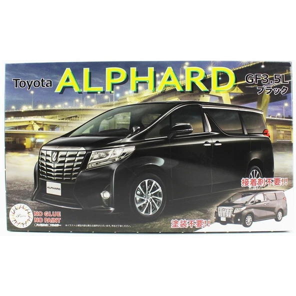 Fujimi C-NX-7 06607 1/24 Ölçek, Toyota Alphard GF3.5L (Black), Minibüs Plastik Model Kiti ürün görseli 1