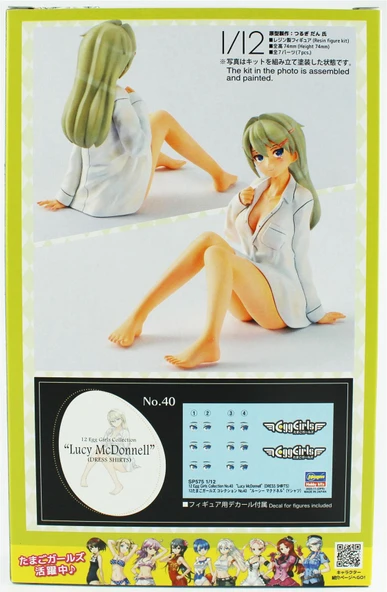 Hasegawa SP575 52735 1/12 Ölçek, 12 Egg Girls Collection 40 (Lucy McDonnell) (Dress Shirts) Resin Model Kiti - Resim 2