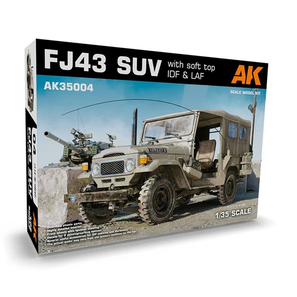 AK 35004 1/35 Ölçek, FJ43 Tenteli SUV (IDF ve LAF Silahlı), Askeri Araç Plastik Model Kiti ürün görseli