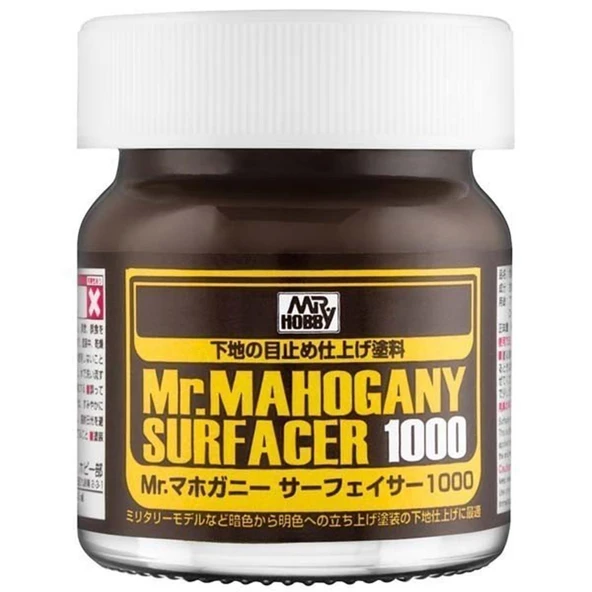 Mr.Hobby SF-290 40 ml. Mr.Surfacer 1000, Mahogany Astar Model Boyası ürün görseli