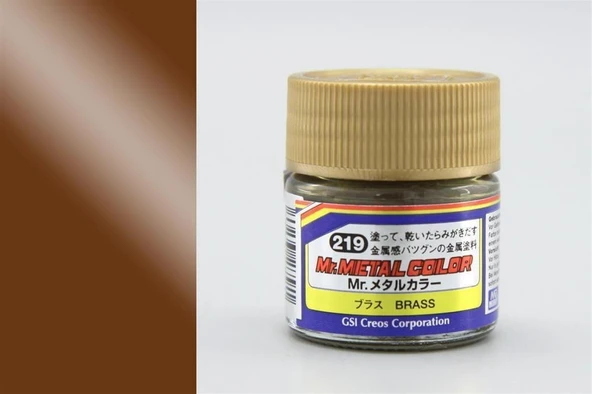 Mr.Hobby MC-219 10 ml. Brass, Metal Colors Serisi Model Boyası ürün görseli