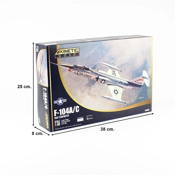 Kinetic K48096 1/48 Ölçek, F-104A/C (USAF Startfighter) Savaş Uçağı, Plastik Model kiti - Resim 5