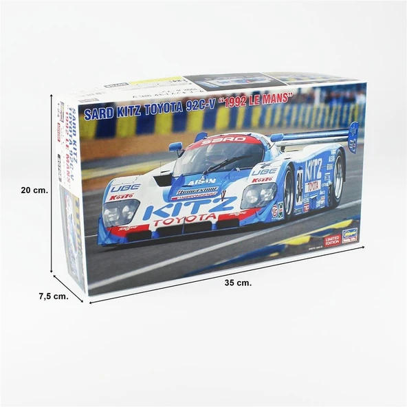 Hasegawa 20706 1/24 Ölçek, SARD KITZ Toyota 92C-V (1992 Le Mans), Yarış Aracı Plastik Model Kiti - Resim 5