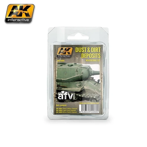 AK 4060 3x35 ml. Toz ve Kir Tortuları Eskitme Efekti, Enamel Model Boyası Seti ürün görseli 1