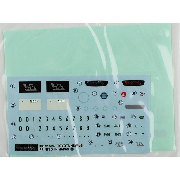 Fujimi ID-31 03676 1/24 Ölçek, Toyota bB Z (Q version and X version)  both type, Otomobil Plastik Model Kiti - Resim 3