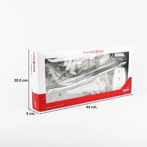 Herpa 612777 1/200 Ölçek, 777-300ER AirNewZeal AllBlacks, Sergilemeye Hazır Model Yolcu Uçağı - Resim 5