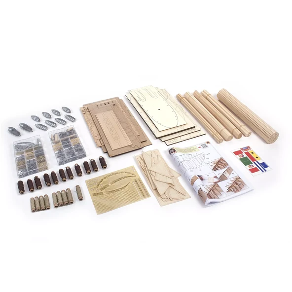 Occre 15006 1/100 Ölçek, Amerigo Vespucci, 98 cm. Yelkenli İtalyan Askeri  Eğitim Gemisi, Ahşap Model Kiti - Resim 2