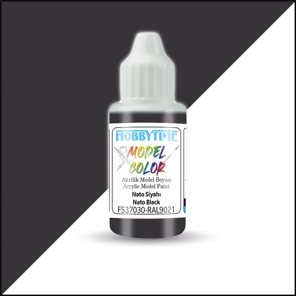 Hobbytime 419 18 ml. FS37030, RAL9021, Nato Siyahı (Nato Black), Akrilik Model Boyası ürün görseli 1