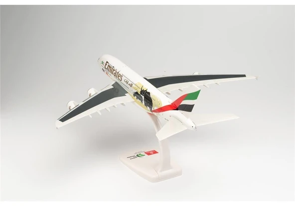 Herpa 612180 1/250 Ölçek, Emirates Airbus A380 (United for Wildlife-No.2), Sergilemeye Hazır Model Yolcu Uçağı - Resim 3