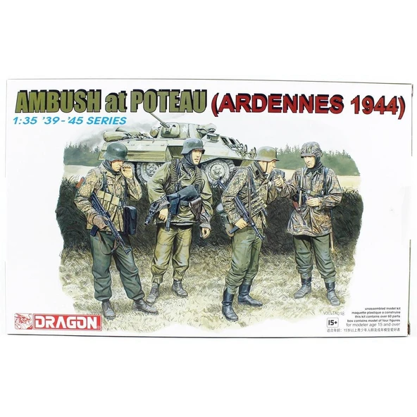Dragon 6091 1/35 Ölçek, Poteau'da Pusu Kuran Asker Figürleri (Ardennes 1944), Plastik Model Kiti ürün görseli