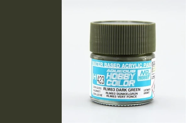 Mr.Hobby H-423 10 ml. RLM83 Dark Green, Aqueous Serisi Model Boyası ürün görseli 1