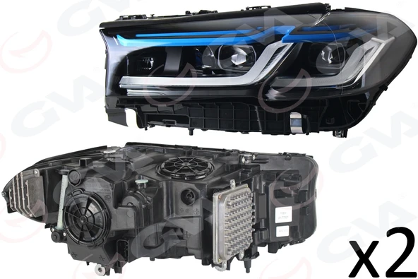 GVA 9107347 KOMPLE FAR SAG SOL SET MODIFIYE LCI-TIPI LASER-LIGHT BEYINLER UZERINDE BMW G30 2017>2019 63119479267-63119479268 ürün görseli 1