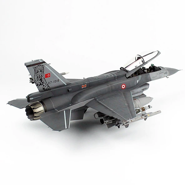 QD177 1/32 Ölçek, F-16D B50+ Pars Filo, Sergilemeye Hazır Savaşl Uçağı Modeli 2 F16 - Resim 4