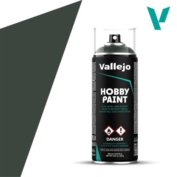 Vallejo 28026 400 ml. Dark Green, Sprey Model Boyası ürün görseli 1