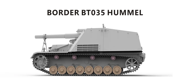 Border BT-035 1/35 Ölçek, 15cm s.FH 18/1 Hummel Sd. Kfz. 165 Geç Dönem Tankı, Plastik Model Kiti - Resim 4