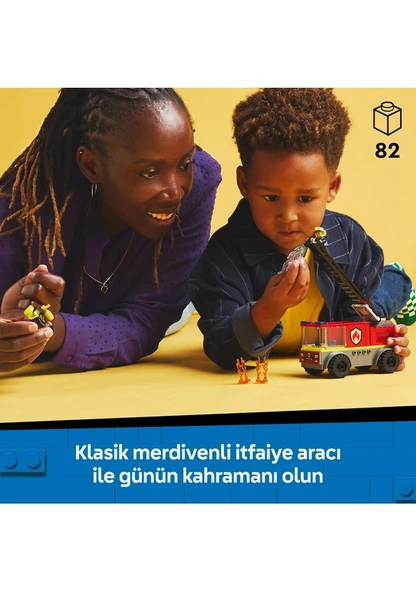 Lego City Merdivenli İtfaiye Kamyonu 60463 Lisanslı Ürün - Resim 2